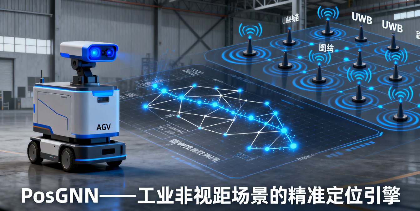 工業非視距場景定位突破：PosGNN多模態圖神經網絡融合架構的高精度實現與驗證