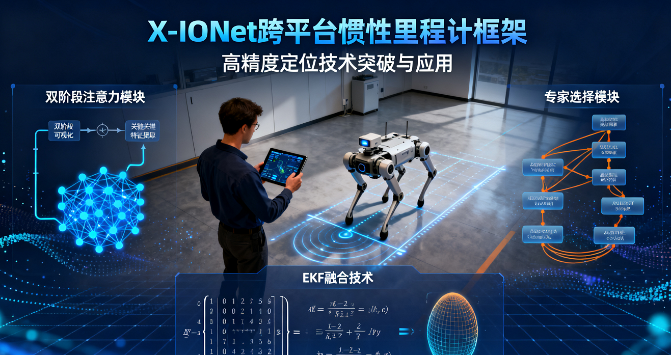 跨平臺慣性里程計框架X-IONet：雙階段注意力+專家選擇，人類/四足機器人定位誤差降低14.3%-52.8%