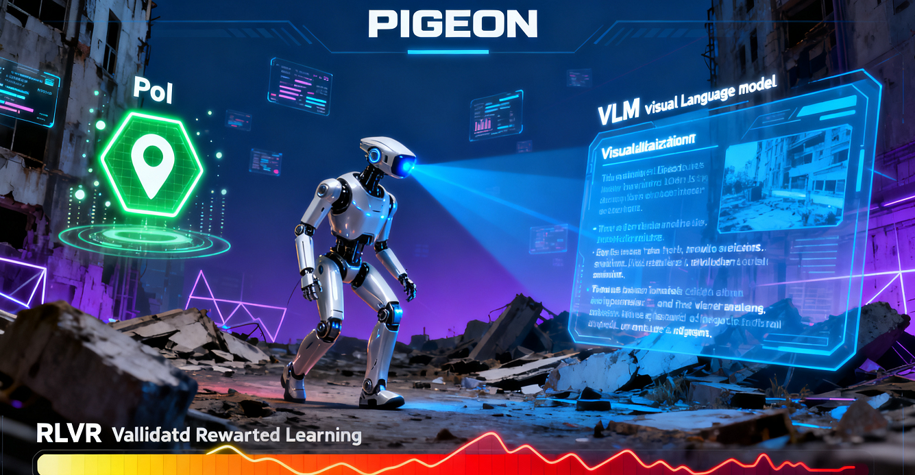 VLM驅動的PoI導航框架PIGEON：讓機器人在未知環境精準找物不迷路