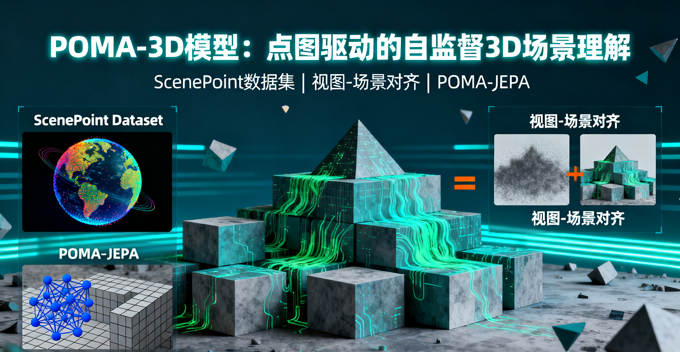 點圖驅動的自監督3D場景理解模型POMA-3D：打通2D先驗與3D幾何的高效路徑