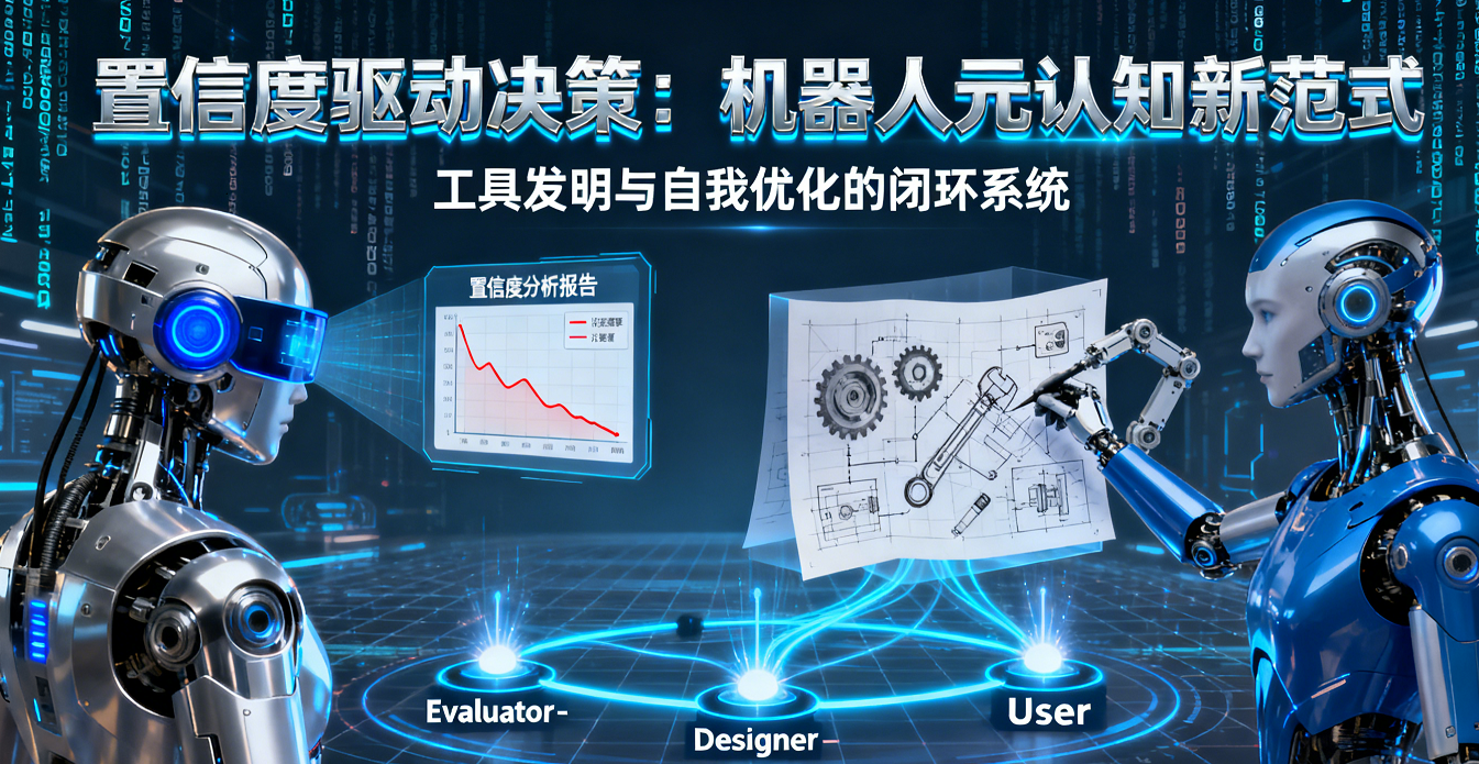 機器人元認知：置信度驅動的決策與工具發明框架，賦予機器人自我反思與創新能力